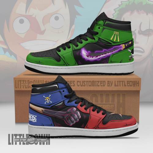 Luffy x Zoro Anime Shoes Custom One Piece Boot Sneakers