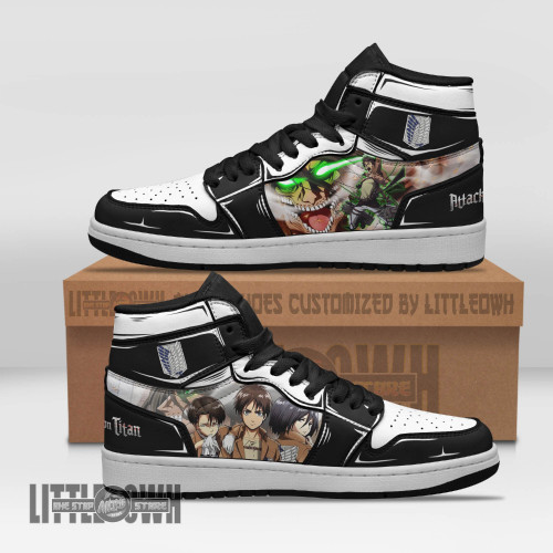 Eren Yeager Team Anime Shoes Custom Attack On Titan Boot Sneakers