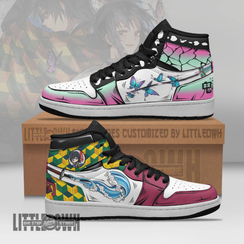 Giyuu x Shinobu Boot Sneakers Demon Slayer Breathing Sword Custom Anime Shoes