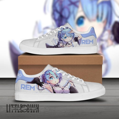 Rem Blue Skate Sneakers Custom Re:Zero Anime Shoes