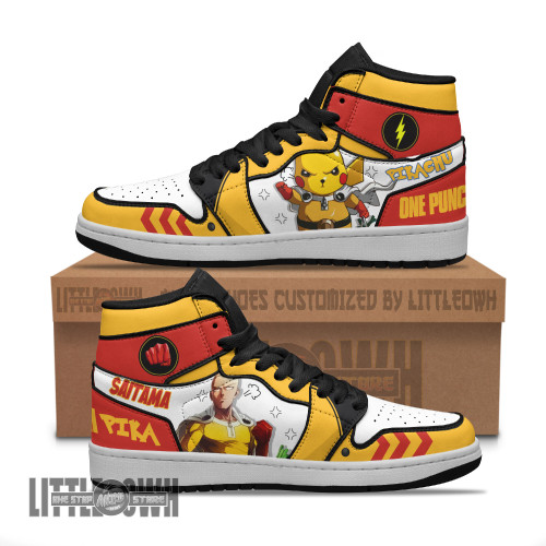Pikachu x Saitama Custom One Punch Man Boot Sneakers Anime Pokemon Shoes