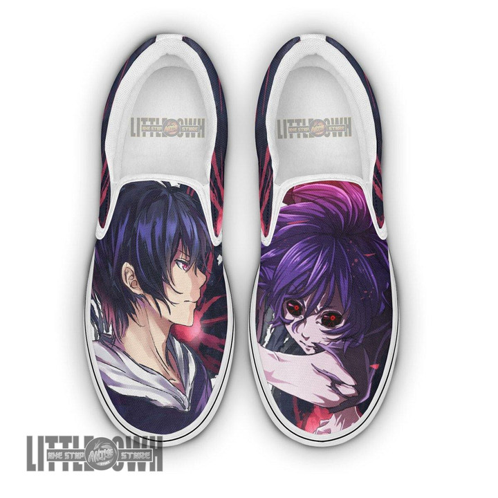 Tokyo Ghoul Ayato Kirishima Shoes Custom Anime Classic Slip-On Sneakers - LittleOwh - 1