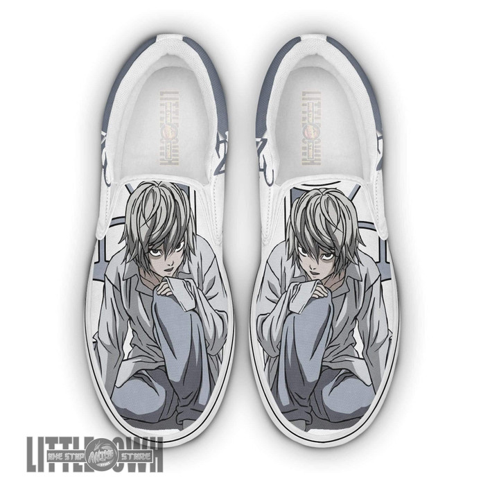 Death Note Near Custom Anime Classic Slip-On Shoes - LittleOwh - 1
