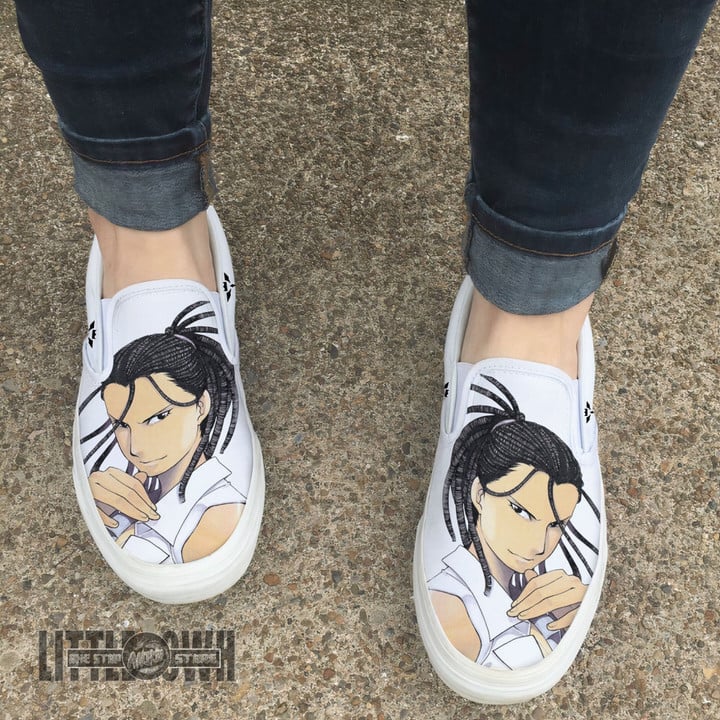 Fullmetal Alchemist Izumi Curtis Shoes Custom Anime Classic Slip-On Sneakers - LittleOwh - 4