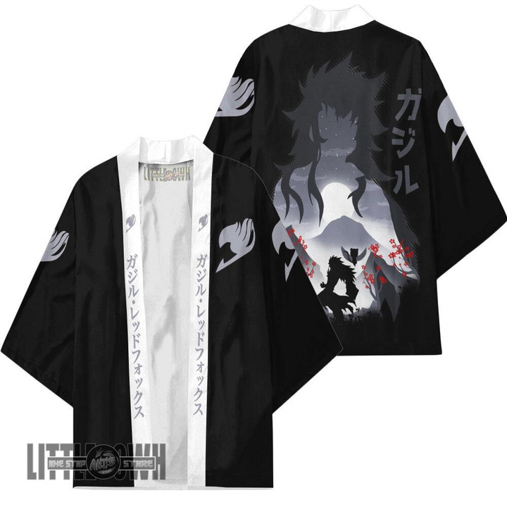Gajeel Redfox Kimono Cardigans Custom Fairy Tail Anime Cloak Cosplay Costume - LittleOwh - 1
