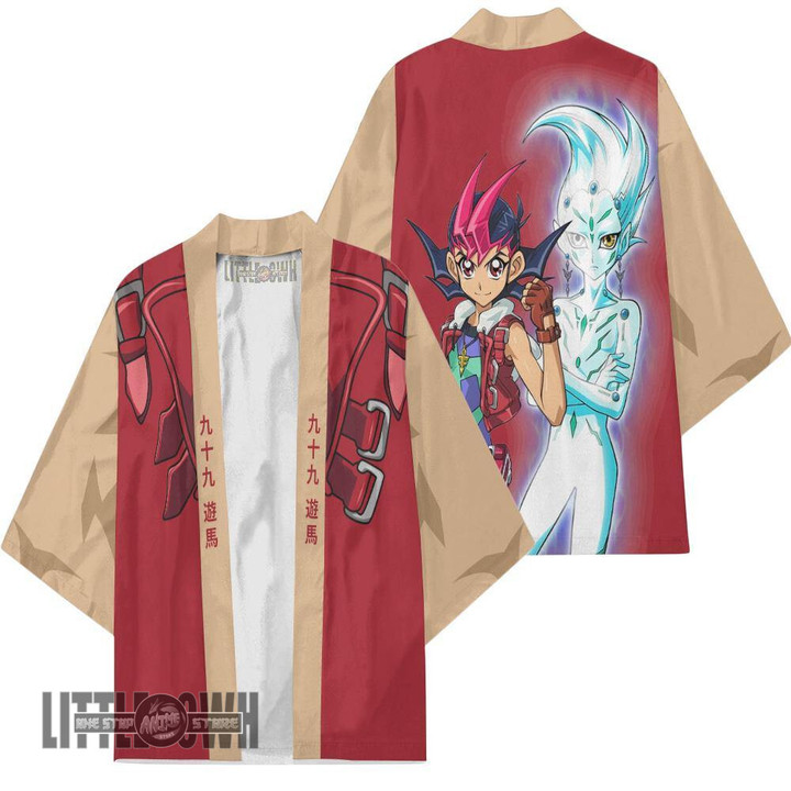 Yuma Tsukumo Kimono Cardigans Custom Yu Gi Oh Anime Cloak Cosplay Costume - LittleOwh - 1