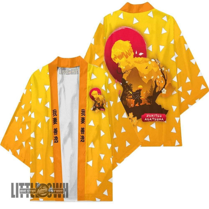 Zenitsu Kimono Cardigans Custom Space Horizon KNY Anime - LittleOwh - 3