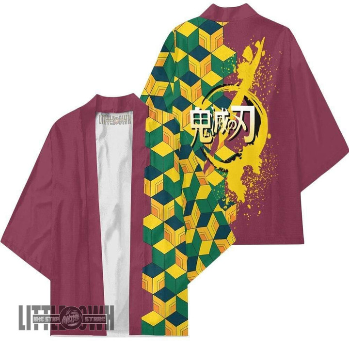 Tomioka Giyuu KNY Anime Kimono Cosplay Coat - LittleOwh - 1