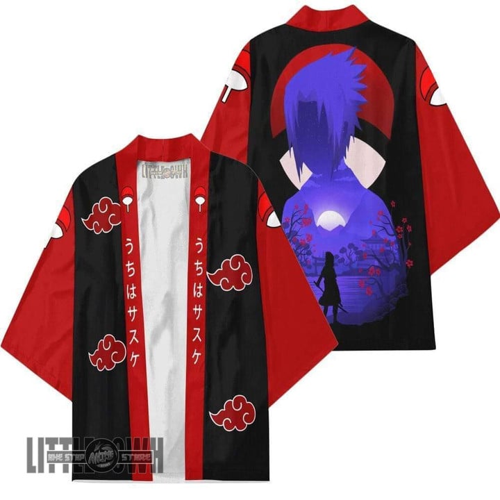 Uchiha Sasuke Nrt Cloak Anime Robe Kimono Cardigans Unisex Outfits - LittleOwh - 1