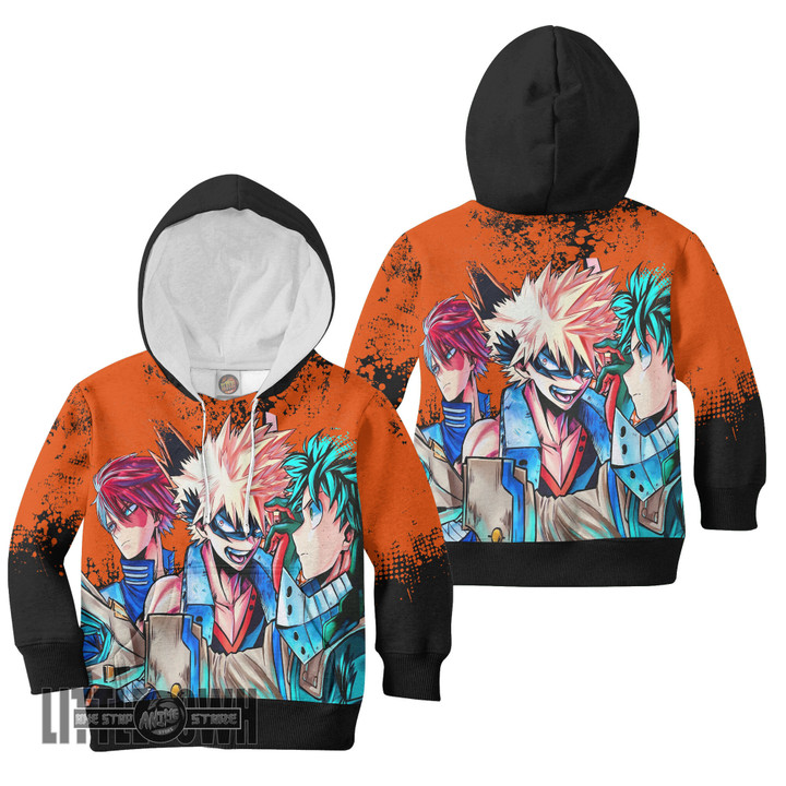 MHA Shouto x Izuku x Katsuki Anime Kids Hoodie and Sweater