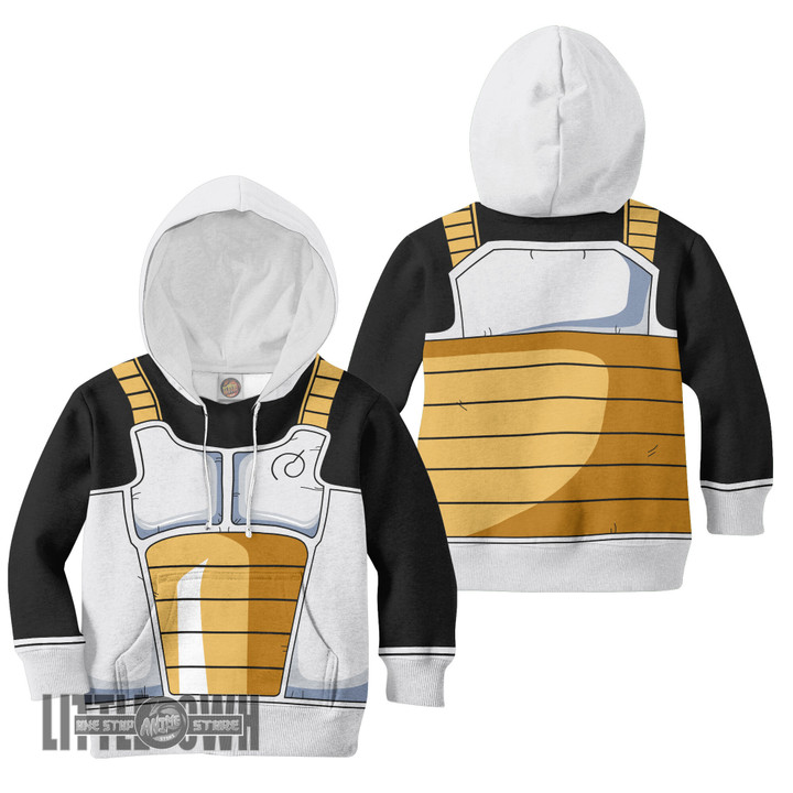 Dragon Ball Z Vegeta Saiyan Armor Anime Kids Hoodie and Sweater Cosplay Costumes