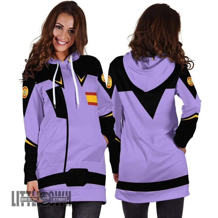 Zaft Uniform Lavender Custom Gundam Anime Cosplay Customes Women Hoodie Dress - LittleOwh - 3