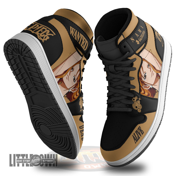 Nami Wanted Custom Boot Sneakers One Piece Anime Shoes