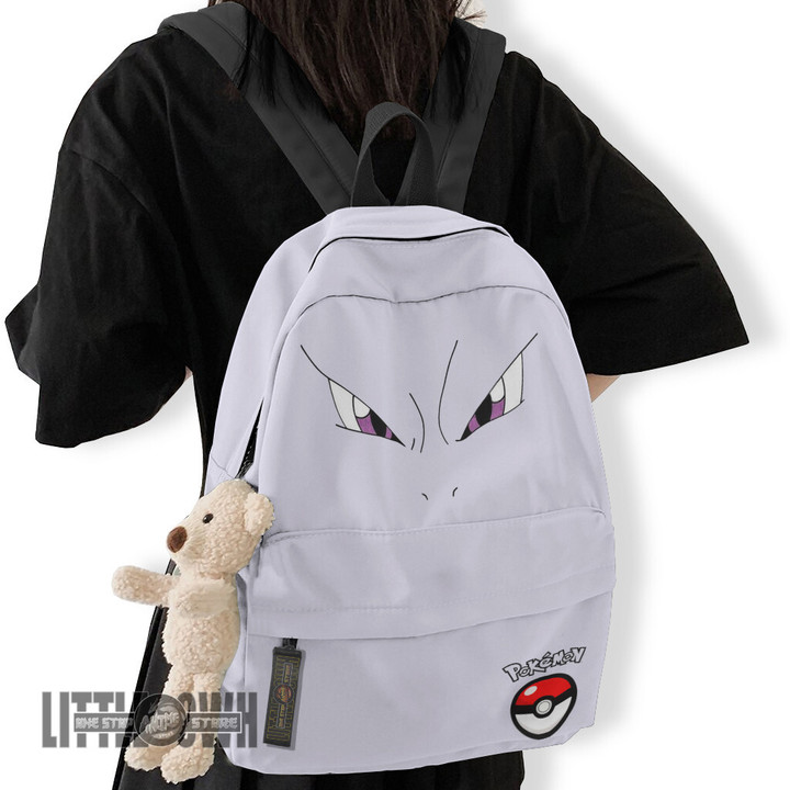 Mewtwo Pokemon Backpack Custom Anime School Bag