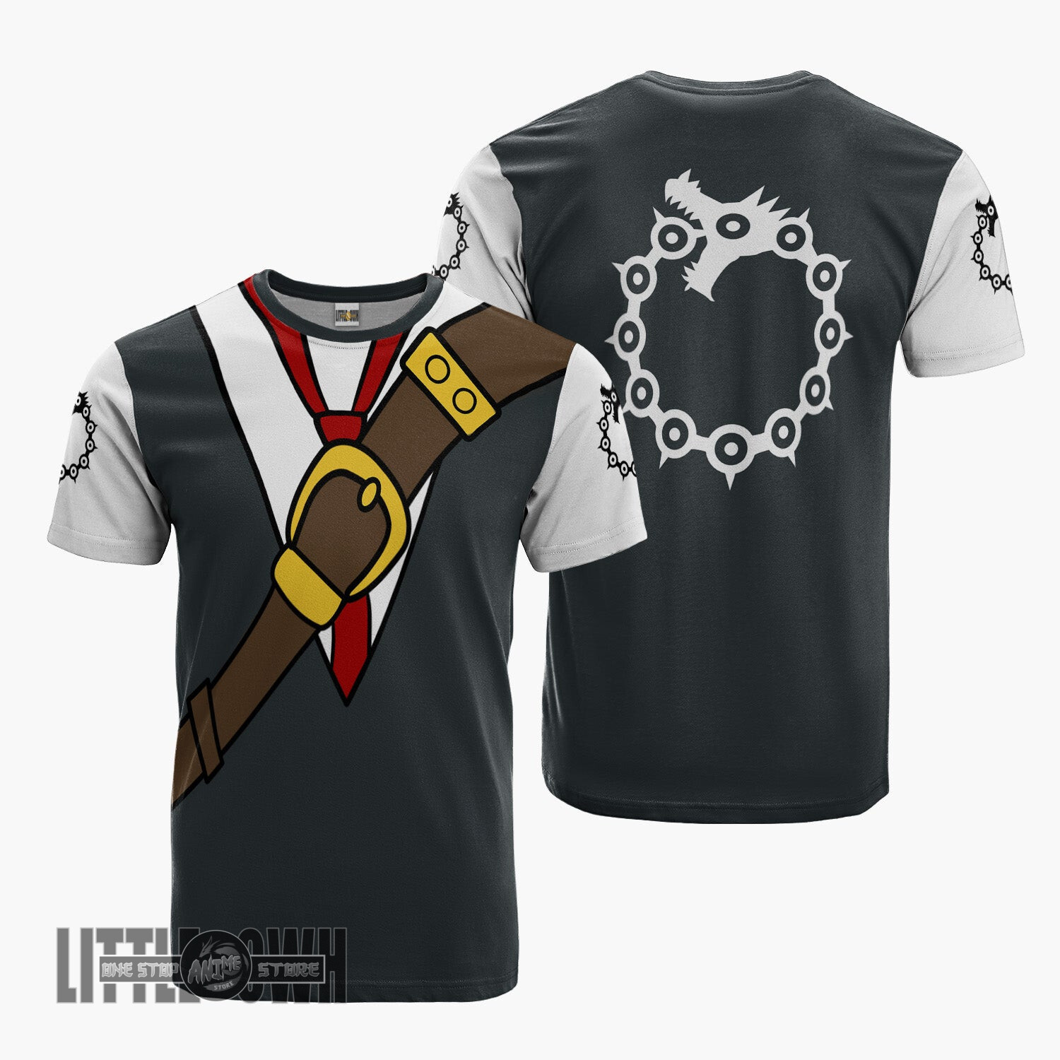 Meliodas T Shirt Cosplay Costume Seven Deadly Sins Uniform Anime Merch Outfits, Anime T-shirt Gift For Fan,  Best Gift Ideas
