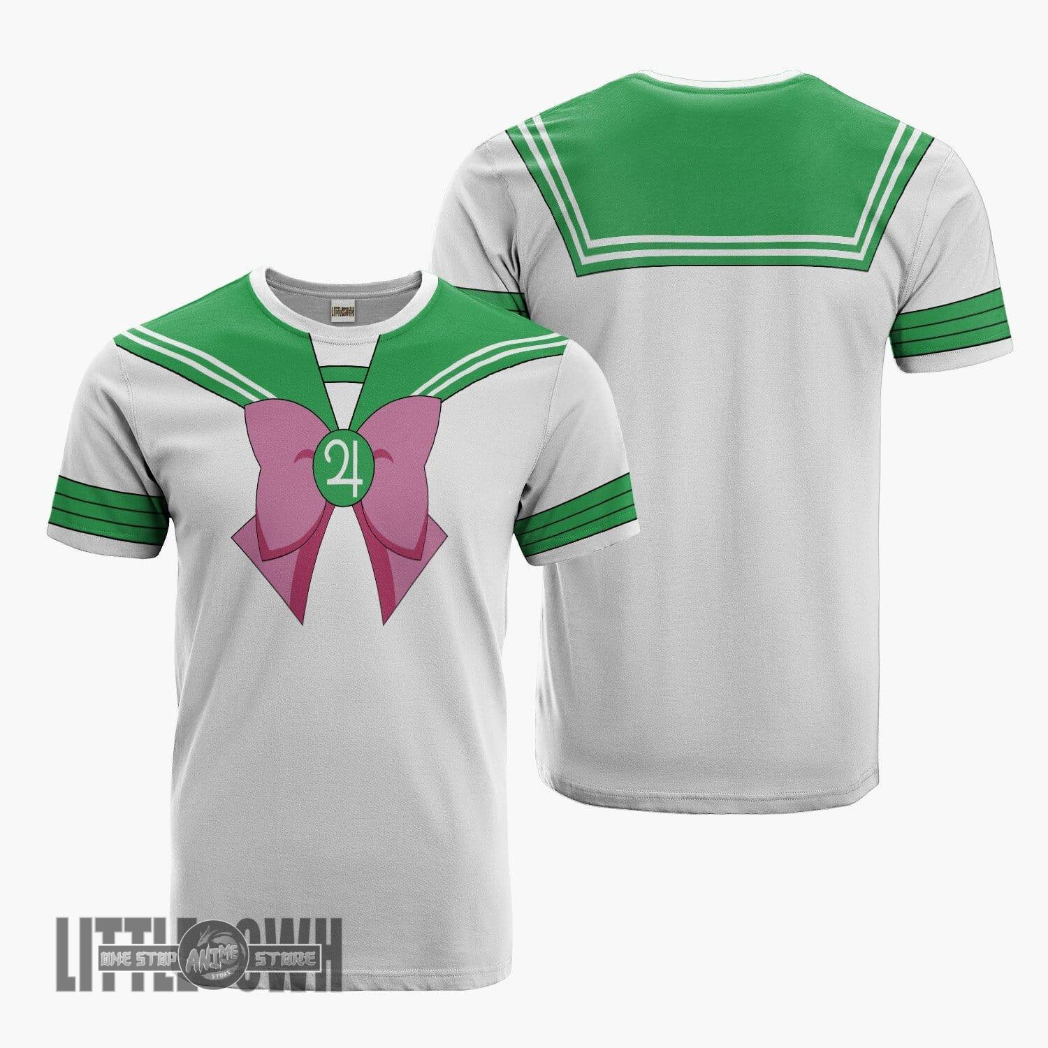 Sailor Jupiter Uniform T Shirt Sailor Moon Amine Casual 3D All Over Printed, Anime T-shirt Gift For Fan,  Best Gift Ideas