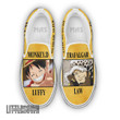 Trafalgar Law X Monkey D. Luffy Shoes Custom One Piece Anime Slip-On Sneakers