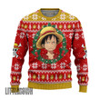 Luffy Ugly Sweater One Piece Custom Knitted Sweatshirt Anime Meme Christmas Gift