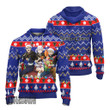 Black Clover Knitted Ugly Christmas Sweater Blue