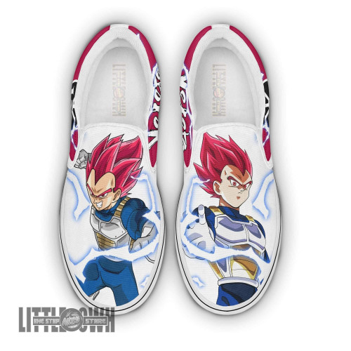 Vegeta Dragon Ball Z Shoes Anime Sneakers Custom Super Saiyan God Classic Slip-On