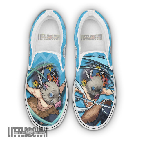 Inosuke Hashibira Shoes Custom KNY Anime Classic Slip-On Sneakers