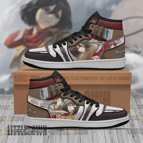 Attack On Titan Shoes Mikasa Ackerman Custom Anime Boot Sneakers