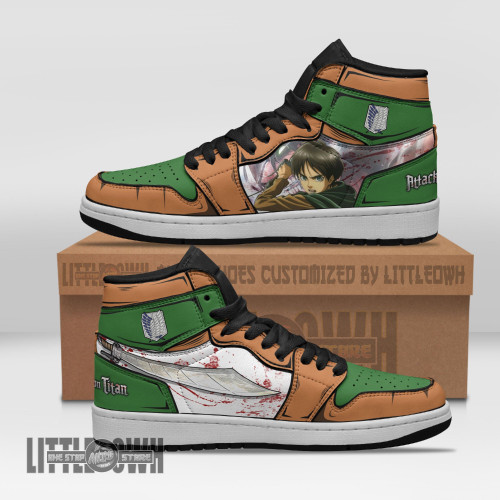 Eren Yeager Anime Shoes Custom Attack On Titan Boot Sneakers