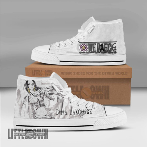 Hancock One Piece Anime Custom Watercolor All Star High Top Sneakers Canvas Shoes