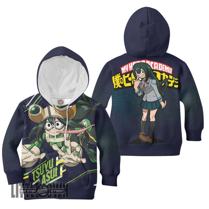 Tsuyu Asui My Hero Academia Anime Kids Hoodie and Sweater