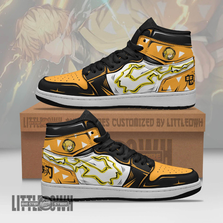 Zenitsu Cosplay Shoes Costume Thunder Breathing JD Sneakers - LittleOwh - 1