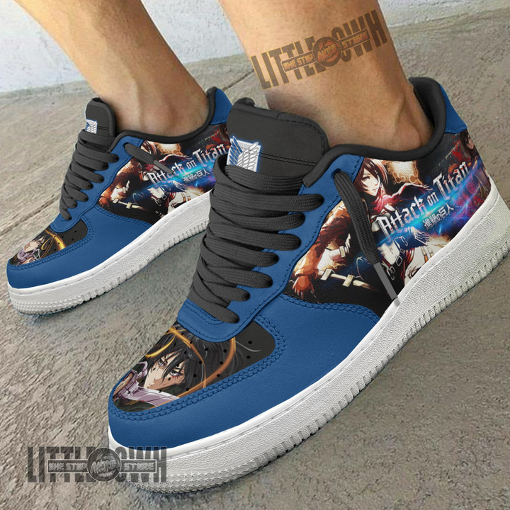 Mikasa Ackerman AF Sneakers Custom Attack On Titan Anime Shoes - LittleOwh - 4