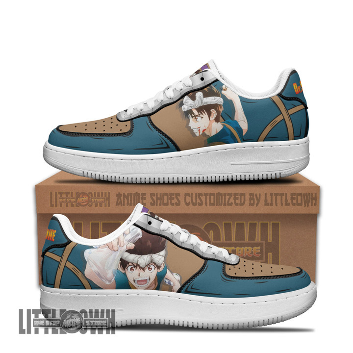 Chrome AF Sneakers Custom Dr. Stone Anime Shoes - LittleOwh - 1