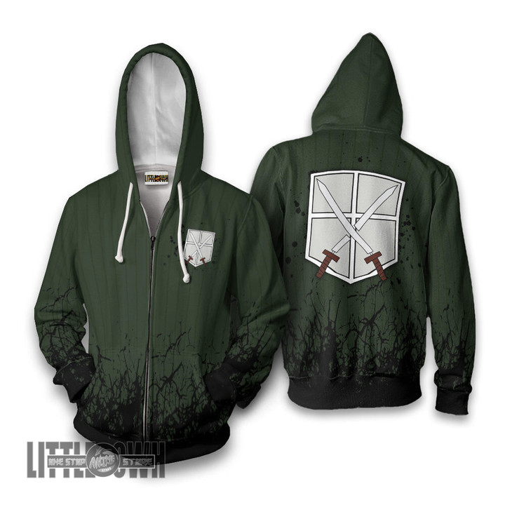 Attack On Titan Survey Corps Hoodie Anime Casual Cosplay Costume - LittleOwh - 2