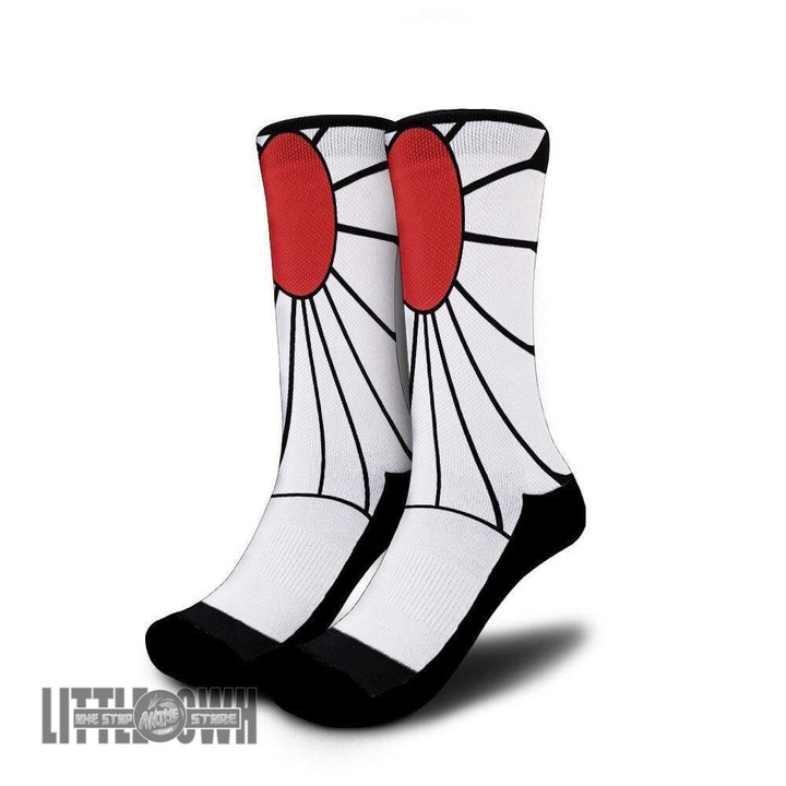 Tanjiro Kamado Hanafuda KNY Anime Cosplay Custom Socks - LittleOwh - 1