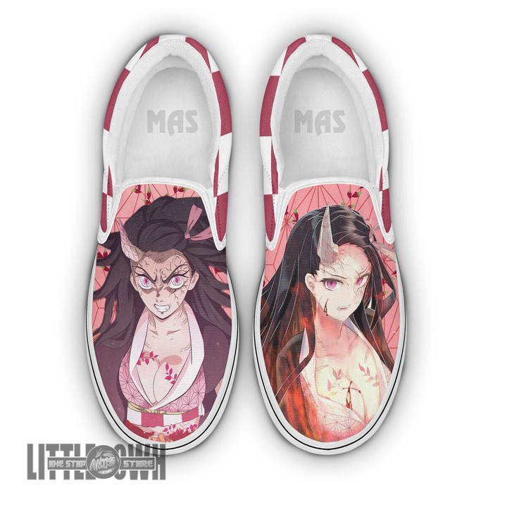 Nezuko Kamado Shoes Custom Demon Slayer Anime Slip-On Sneakers