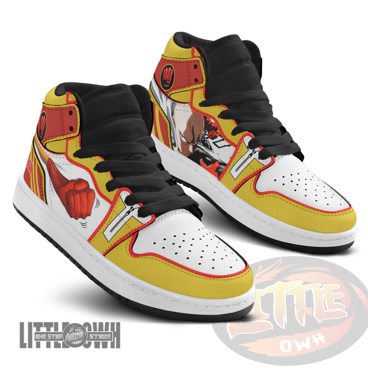 One Punch Man Anime Kid Shoes Saitama Custom Boot Sneakers