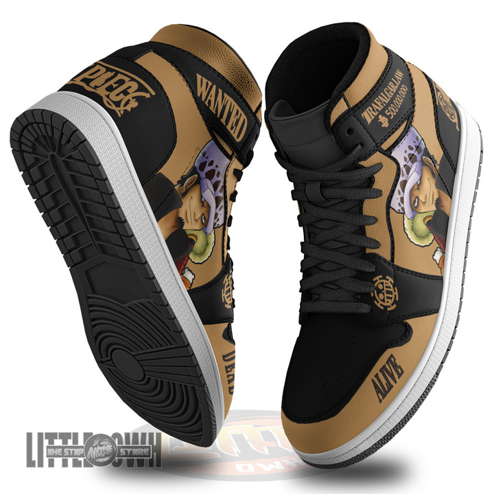 Trafalgar Law Wanted Custom Shoes One Piece Anime Boot Sneakers