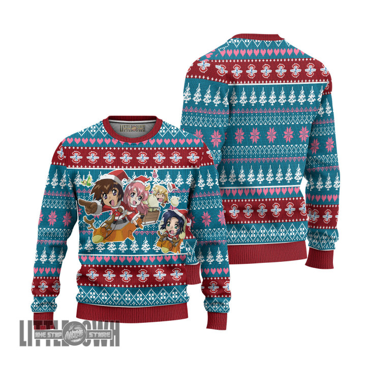 Gundam Chibi Ugly Sweater Custom Knitted Sweatshirt Anime Christmas Gift