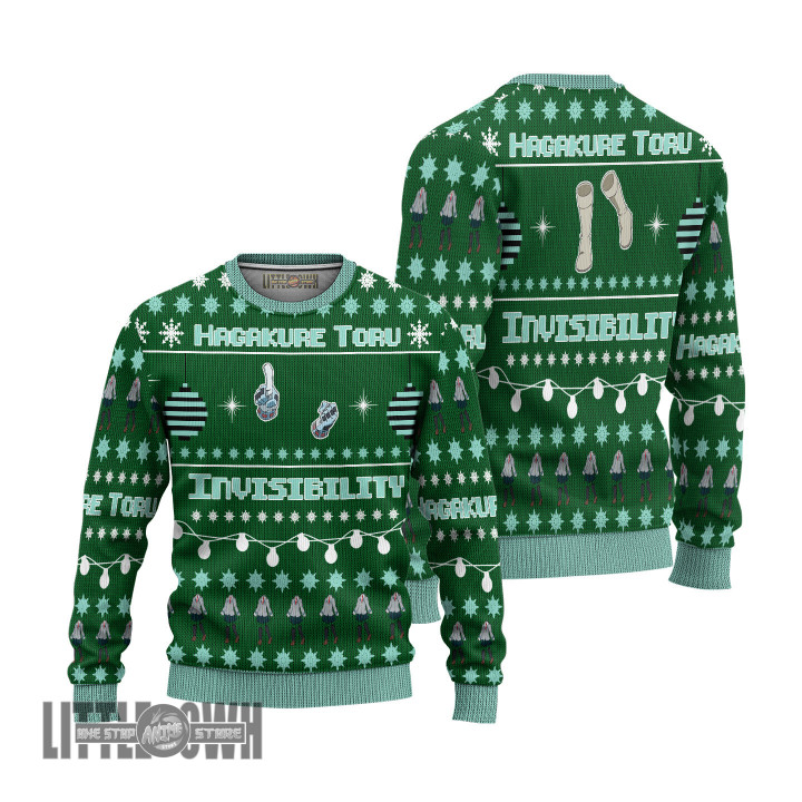 Toru Hagakure Ugly Christmas Sweater My Hero Academia Knitted Sweatshirt