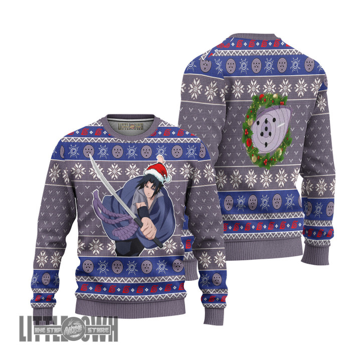 Naruto Ugly Christmas Sweater Sasuke Rinnegan Knitted Sweatshirt