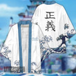 Marines Logo 1Piece Cloak Anime Robe Kimono Cardigans Unisex Outfits - LittleOwh - 1