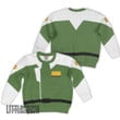 Gundam Zaft Uniform Green Anime Kids Hoodie and Sweater Cosplay Costumes
