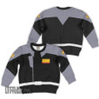 Gundam Zaft Anime Kids Hoodie and Sweater Custom Uniform Black Long Cosplay Costumes