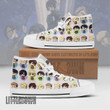 Attack On Titan High Top Canvas Shoes Custom Cute Chibi Face Anime Sneakers - LittleOwh - 1
