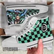 Tanjiro KNY Anime Custom All Star High Top Sneakers Pattern Canvas Shoes - LittleOwh - 3
