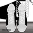 Scount Regiment Skate Sneakers Custom Black and White AOT Anime Shoes - LittleOwh - 3