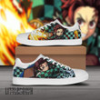 Tanjiro Water and Fire Skate Sneakers Custom KNY Anime Shoes - LittleOwh - 1