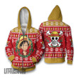 Luffy Ugly Sweater One Piece Custom Knitted Sweatshirt Anime Meme Christmas Gift
