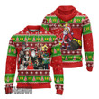 MHA Characters Ugly Christmas Sweater My Hero Academia Knitted Sweatshirt