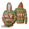 Naruto Uzumaki Knitted Ugly Christmas Sweater Orange x Green